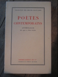 COLLECTIF / POETES CONTEMPORAINS - ANTHOLOGIE DE 1900 à NOS JOURS / 1946