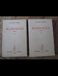 Charles PLISNIER / MARIAGES  / tome I et II / CORREA 1942