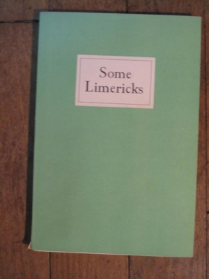 Norman DOUGLAS / SOME LIMERICKS  / NICHOLSON and WHITNEY 1942