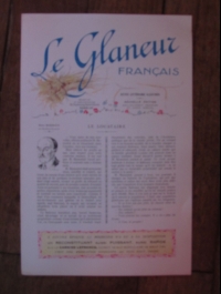 LE GLANEUR FRANCAIS / REVUE ILLUSTREE ARTISTIQUE  circa 1925