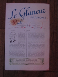 LE GLANEUR FRANCAIS / REVUE ILLUSTREE ARTISTIQUE  circa 1925