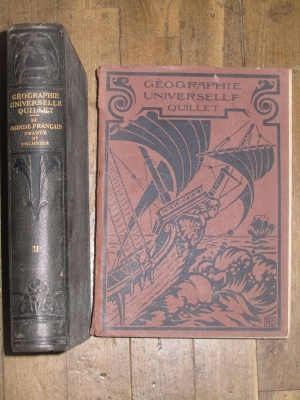 GEOGRAPHIE UNIVERSELLE QUILLET 2 VOLUMES 