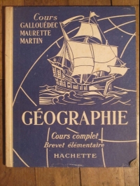 GEOGRAPHIE COURS COMPLET BREVET ELEMENTAIRE  GALLOUEDEC 1928