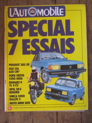 L'AUTOMOBILE  N° 379 JANVIER 1978  7 ESSAIS  305  RALLYE 3