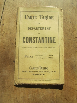 CARTE TARIDE / DEPARTEMENT DE CONSTANTINE / CIRCA 1920