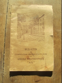 BULLETIN DE L'ASSOCIATION DES ANCIENS ELEVES DE L'ECOLE POLYTECHNIQUE "AX"  N°38  1952