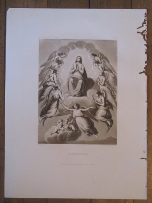 Gravure  d'après Filippo Bigioli  1855 N° 53