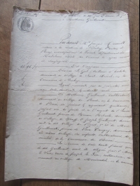 ACTE NOTARIE 1867 / BUBRY BERNE  / LE GAL GUILLEMOT