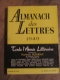 ALMANACH des LETTRES 1949  Toute l'actualité littéraire.