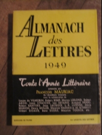 ALMANACH des LETTRES 1949  Toute l'actualité littéraire.
