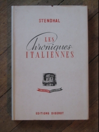 STENDHAL  /  LES CHRONIQUES ITALIENNES  / DIDEROT  1946