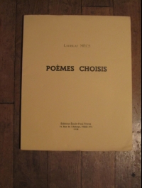 Ladislas MECS / POEMES CHOISIS / éditions emile-paul Frères 1938