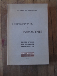 Centre d'aide aux étudiants prisonniers / HOMONYMES ET PARONYMES / 1942 