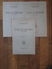 G. LACOUR-GAYET / TALLEYRAND / 3 volumes / PAYOT  1946