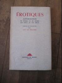 Luc le BRAAME / EROTIQUES - ANTHOLOGIE de POEMES / Le MYRTE 1948
